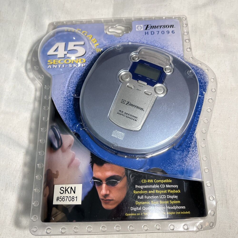 Brand New Sealed Emerson HD7096 MP3 CD-RW Portable CD Player Vintage Y2K